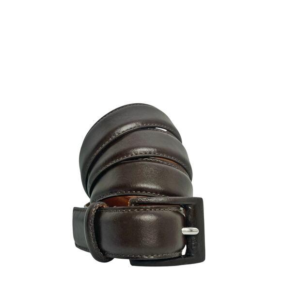 Ralph Lauren Dark Brown Leather Belt with Silver Buckle main image 9